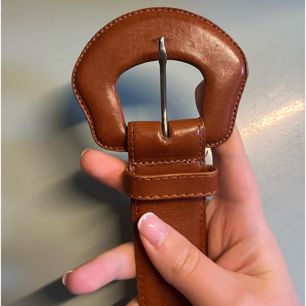 Phoebe vintage Italian calfskin leather belt